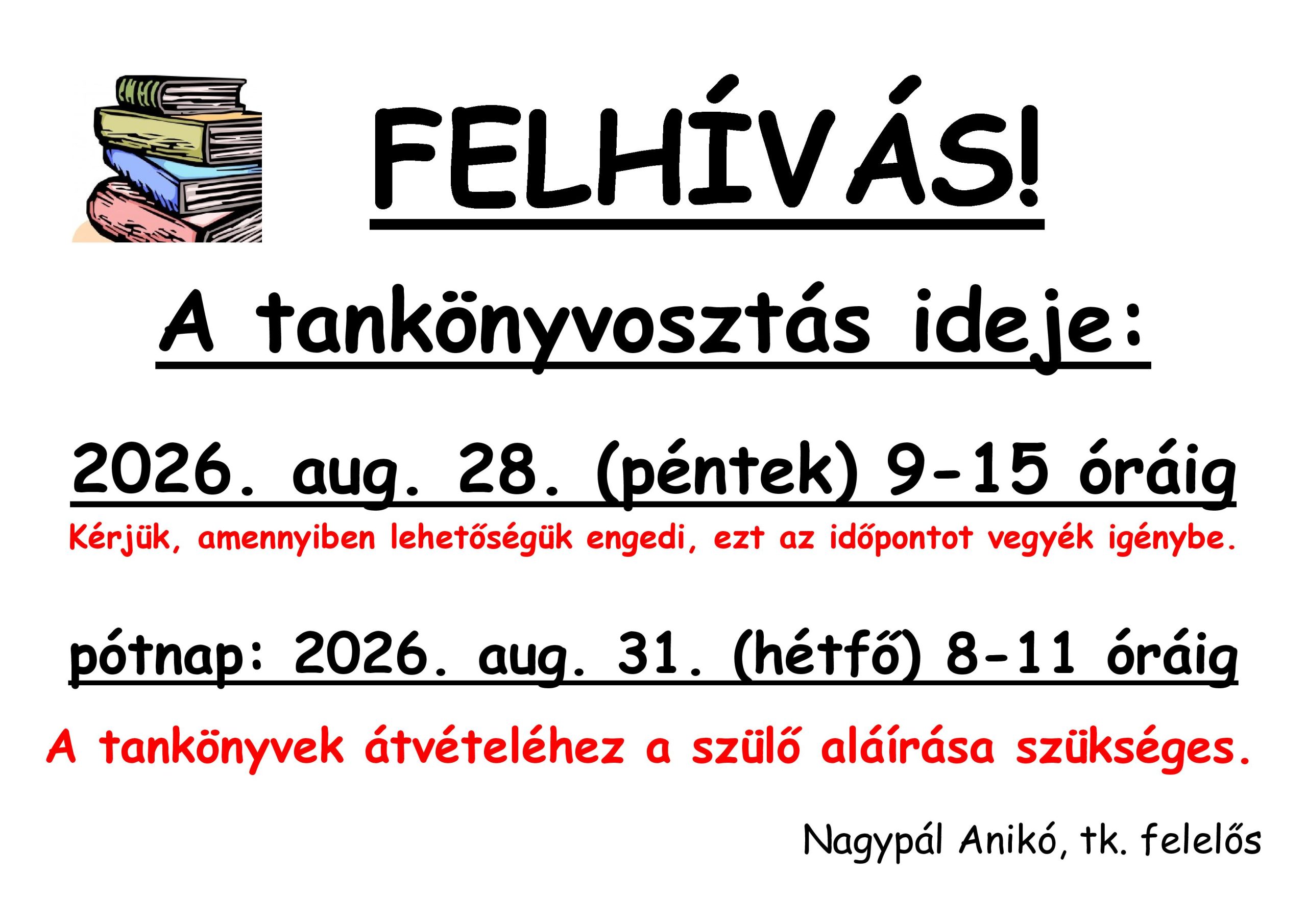 Tankönyvosztás